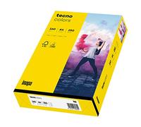 inapa Tecno Colors Lot de 250 feuilles de papier coloré 160 g/m² Jaune intense Format A4