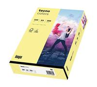 inapa Tecno Colors Lot de 250 feuilles de papier coloré Jaune clair Format A4 160 g/m²