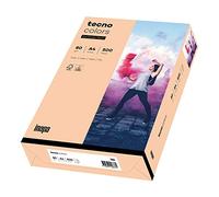 inapa Tecno Colors Lot de 500 feuilles de papier coloré 80 g/m² A4 Saumon