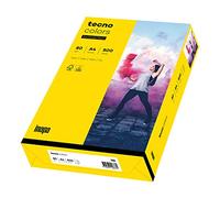 inapa Tecno Colors Lot de 500 feuilles de papier coloré Jaune intense Format A4 80 g/m²