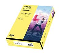inapa Tecno Colors Lot de 500 feuilles de papier coloré Jaune moyen Format A4 80 g/m²