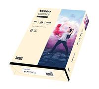 inapa Tecno Colors Lot de 500 feuilles de papier coloré pour imprimante 80 g/m² Chamois clair Format A4