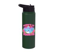 Inappropriate Funny Daddy's Lil Squirter Embarrassing Women Stainless Steel Insulated Water Bottle