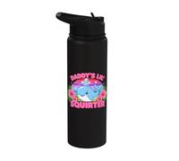 Inappropriate Funny Daddy's Lil Squirter Embarrassing Women Stainless Steel Insulated Water Bottle