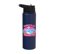 Inappropriate Funny Daddy's Lil Squirter Embarrassing Women Stainless Steel Insulated Water Bottle