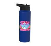 Inappropriate Funny Daddy's Lil Squirter Embarrassing Women Stainless Steel Insulated Water Bottle