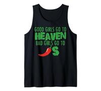 Inappropriate Good Girls Heaven Bad Chili Humour Funny Women Débardeur