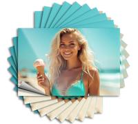 Inappropriate Stickers A Woman in A Bikini Holding an Ice Cream Cone On The Beach. Lot de 10 autocollants amusants pour décoration d'intérieur (12 x 18 cm)