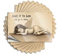Inappropriate Stickers Give It to God and Go to Sleep : A Serene Angel's Lullaby Lot de 10 autocollants amusants pour voiture (8 x 12 cm)