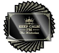 Inappropriate Stickers « Keep Calm I'm The Historian » - Décoration pour homme - 6 x 9 cm