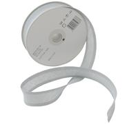 Inastri 25/5/5 mm Ruban Biais en Coton, Gris Clair