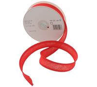 Inastri 25/5/5 mm Ruban Biais en Coton, Rouge