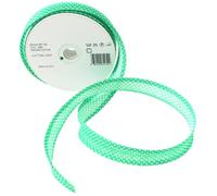 Inastri 25/5/ 5 mm Ruban Biais en Coton Vert à Pois Blancs 265