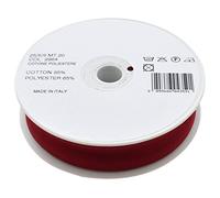 Inastri COL2964 Rouleau de Ruban Biais pour Reliure en Polycoton Rouge foncé 20 m 25/5/5 mm