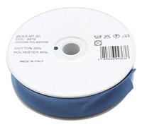 Inastri Ruban Biais Reliure Rouleau, Polyester Coton, Bleu, 20 m, 25/5/5/mm, Lot de 5