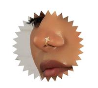 Inateannal Anneau Nez Boho Cristal Croix Or Minuscule Anneau Nez Manchette Croix Forme U Clip On Nose Cz Faux Anneau Nez Croix Bendable Anneau Nez Clou Bijoux Femmes Et Filles