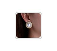 Inateannal Boucles D'oreilles Perles Rondes Grandes Boucles D'oreilles Perles Géométriques Boucles D'oreilles Palais Bijoux Pour Femmes