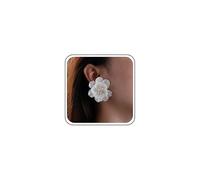 Inateannal Boucles D'oreilles Pétales De Fleurs En Résine Boucles D'oreilles Fleurs En Acrylique Blanc Boucle D'oreille Camélia En Résine Boucle D'oreille Florales En Cristal Bijoux De Mariage Pour