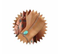 Inateannal Bracelet Turquoise Anneau De Doigt Bracelet Argent Esclave Bracelet Turquoise Chaîne De Doigt Bracelet Harnais De Main Turquoise Vintage Bijoux Pour Femmes Et Filles