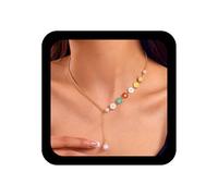 Inateannal Collier Fleur Boho Daisy Choker Or Long Perle Y Lariat Chaine Fleur Y Drop Collier Perle Teardrop Pendentifs Colliers Mignons Petits Colliers Marguerite Bijoux Pour Femmes