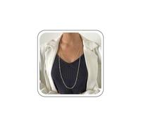 Inateannal Collier perlé en couches Collier de chaîne de gare Colliers de tour de cou à chaîne satellite Colliers à billes à perles longues Bijoux pour les femmes