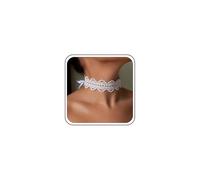 Inateannal Collier Ras Du Cou En Dentelle Gothique Collier De Dentelle Blanche Colliers Courts De Tatouage De Fleurs Creuses Colliers Longs De Chaîne Bijoux Pour Femmes
