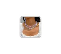 Inateannal Collier Tour De Cou Tortue Étoile De Mer Collier Tour De Cou Perles De Rocaille Collier Étoile De Mer Perle Blanche Collier Collier Perle De Riz Rose Collier Tortue Plage D'été