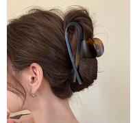 Inateannal Grandes pinces à cheveux marron mat - Pinces à cheveux en plastique - Grandes pinces à cheveux en acrylique - Antidérapantes - Tenue solide - Pinces à cheveux à double rangée