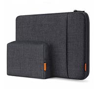 Inateck Housse de protection à 360° pour ordinateur portable avec sac d'accessoires, compatible avec MacBook Pro/Max M4 M3 M2 M1 2021-2024 14", noir et gris