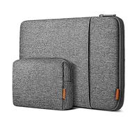 Inateck 360° Protection Housse 13 Pouces Compatible avec 13 MacBook Air M3/M2/M1 2025-2018, 13 MacBook Pro M2/M1 2022-2016, Surface Pro 11/10/9/X/8/7/6/5/4/3, Pochette pour Ordinateur Portable, Gris