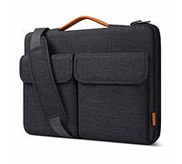 Inateck 360° Protection Sacoche Housse 15-15,6 Pouces Compatible avec Chromebook Notebook Ultrabook, Antichoc Serviette de Protection, résistant aux éclaboussures, Noir Gris