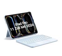 Inateck ACE Touch KB04122 Étui avec Clavier, Clavier Ultra léger Uniquement pour iPad Pro 11 2024 M4, Amovible, avec pavé Tactile, Support Portrait/Paysage, QWERTZ