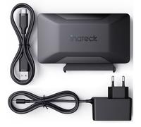 Inateck Adaptateur SATA vers USB 3.2 Gen 2, Câble Adaptateur pour Disque dur SSD/HDD 2.5/3.5, Adaptateur d'Alimentation 12V/2A