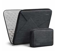 Inateck Antichoc Housse 13 Pouces Compatible avec 13 MacBook Air M3/A3113 M2/A2681 M1/A2337 2025-2018, 13 MacBook Pro M2/A2686 M1/A2338 2022-2016, 12.3 Surface Pro 11/10/9/X/8/7/6/5/4/3, Noir Gris