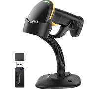 inateck Lecteur de code-barres Bluetooth® 1D, 2D LED Black scanner à main avec pied