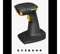 Inateck BCST-54 Lecteur Code Barre Portable 1D/2D CMOS, Bluetooth/USB, Batterie 2600mAh, ABS/PC/TPU, Noir/Jaune, Compatible Windows/macOS/Linux/Android/iOS