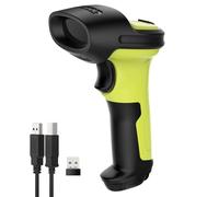 Inateck Lecteur Code Barre sans Fil 2D, Douchette Code Barre Bluetooth, Scanner QR, 1 Charge 3 Mois, avec AI/APP et SDK, BCST-72, Vert