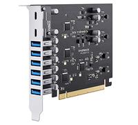 Inateck Carte PCIe vers USB 3.2 Gen 2, Chargement USB C PD, 2 Ports USB C et 6 Ports USB A avec Bande Passante Totale de 20Gbps, KU8212