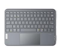 Inateck Clavier Bluetooth 3 canaux avec pavé Tactile, Clavier sans Fil AZERTY Ultra Fin et Portable, Compatible avec iPad OS,Windows et Android, KB01105 Gris