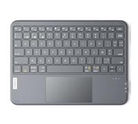 Inateck Clavier Bluetooth 3 canaux avec pavé Tactile, Clavier sans Fil AZERTY Ultra Fin et Portable, Compatible avec Windows et iPad OS, KB01105 Gris