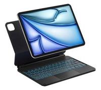 Inateck Housse Clavier magnétique pour iPad Air 11" M3/M2 (2024-2025), Air 5e/4e gen 10,9", Pro 11" (1re-4e gen) : Support Cantilever Flottant, rétroéclairage 7 Couleurs et trackpad