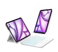 Inateck Clavier pour iPad 10e/11e A16 Air 11"" M4/M3/M2 Rétroéclairage 7 Couleurs Détachable Léger avec Pavé Tactile AZERTY