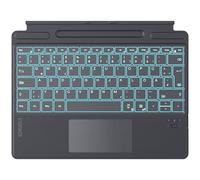 Inateck Clavier Surface Pro 11, Compatible avec Surface Pro 11/10/9/8/X, Fonction IA, Clavier avec pavé Tactile rétroéclairage 7 Couleurs et Porte-Stylo, QWERTZ, KB05114