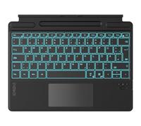 Inateck Clavier Surface Pro 9, compatible avec Surface Pro 11/10/9/8/X, fonction IA, clavier de surface avec pavé tactile 7 couleurs rétroéclairage et porte-stylo, QWERTZ, KB05114