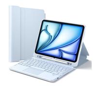 Inateck Coque Clavier Détachable avec Pavé Tactile pour 10e (10,9"")/ 11e (2025 A16), Air 11"" M4/M3/M2, avec Porte-Crayon, AZERTY