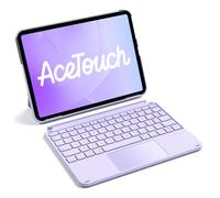 Inateck Coque Clavier iPad Ultra-léger & Aimanté Détachable, Pavé Tactile - A16 11" 2025, 10e 10.9" 2022, 2026 Air 11 M4/M3/M2, Pro 11 4e-1re - AZERTY Violet AceTouch