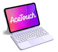 Inateck Coque Clavier pour iPad 11e/10e Gén, pour iPad 10e (10,9")/11e (2025 A16), Air 11" M3/M2, Air 6/5/4e, Pro 11 4e-1re, Clavier Ultraléger Détachable avec Pavé Tactile, Violets AceTouch