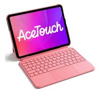 Inateck Coque Clavier pour iPad 11e/10e Gén, pour iPad 10e (10,9")/ 11e (2025 A16), Air 11" M3/M2, Air 6/5/4e, Pro 11 4e-1re, Clavier Ultraléger Détachable avec Pavé Tactile, Rouge Touch