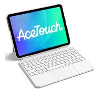 Inateck Coque Clavier pour iPad 11e/10e Gén, pour iPad 10e (10,9")/11e (2025 A16), Air 11" M3/M2, Air 6/5/4e, Pro 11 4e-1re, Clavier Ultraléger Détachable avec Pavé Tactile, Blanc AceTouch