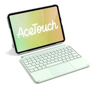 Inateck Coque Clavier pour iPad 11e/10e Gén, pour iPad 10e (10,9")/11e (2025 A16), Air 11" M4/M3/M2, Air 6/5/4e, Pro 11 4e-1re, Clavier Ultraléger Détachable avec Pavé Tactile, Verts AceTouch